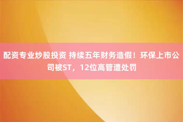 配资专业炒股投资 持续五年财务造假!环保上市公司被ST,12位高管遭处罚